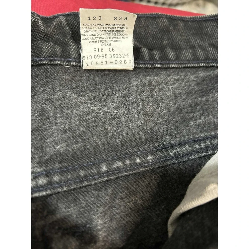Vintage Levis 551 30x29 Jeans‎ Womens 12 Black Relaxed Fit Tapered Leg  Denim